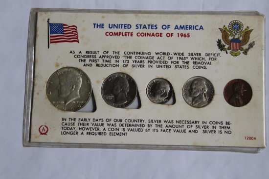 1965 Complete Coinage of the United States BU