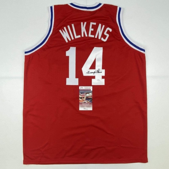 Autographed/Signed Lenny Wilkens St. Louis Red Basketball Jersey JSA COA