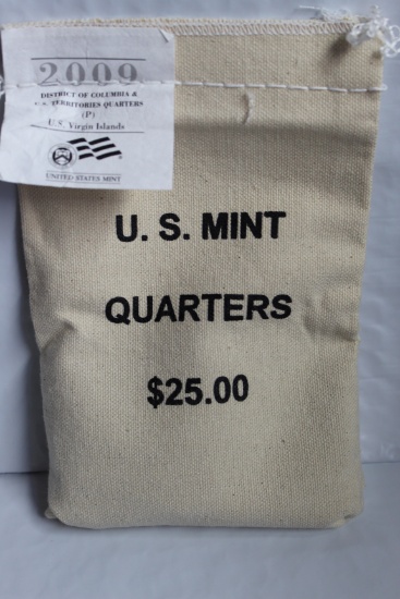 2009 US Mint Sewn Bag $25 US Virgin Islands