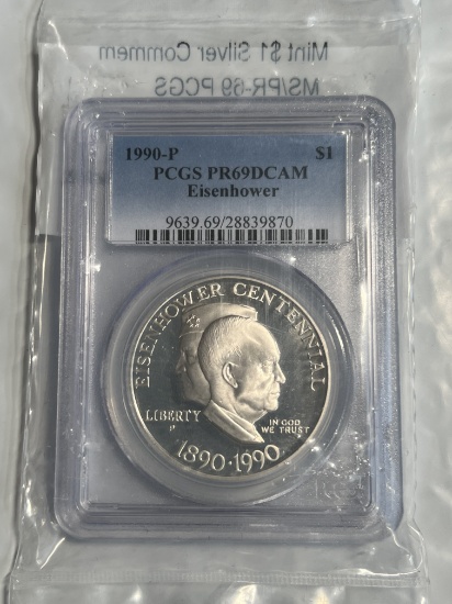 1990 P Eisenhower Silver $1 PR69DCAM PCGS