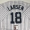 Autographed/Signed Don Larsen New York Pinstripe Baseball Jersey JSA COA