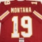 Autographed/Signed Joe Montana Kansas City Red Football Jersey JSA COA