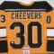 Autographed/Signed Gerry Cheevers HOF 85 Boston Yellow Hockey Jersey JSA COA