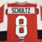 Autographed/Signed Dave Schultz The Hammer Philadelphia Orange Hockey Jersey JSA COA