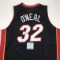 Autographed/Signed Shaquille Shaq O'Neal Miami Black Basketball Jersey Beckett BAS COA