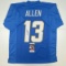 Autographed/Signed Keenan Allen Los Angeles LA 2020 Powder Blue Football Jersey JSA COA