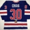 Autographed/Signed Jim Craig Blue Team USA Miracle On Ice 1980 Olympics Hockey Jersey JSA COA