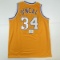 Autographed/Signed Shaquille Shaq O'Neal Los Angeles LA Yellow Basketball Jersey Beckett BAS COA