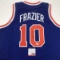 Autographed/Signed Walt Frazier New York Blue Basketball Jersey PSA/DNA COA