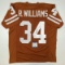 Autographed/Signed Ricky Williams Texas Orange College Football Jersey Beckett BAS COA