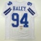 Autographed/Signed Charles Haley Dallas White Football Jersey JSA COA