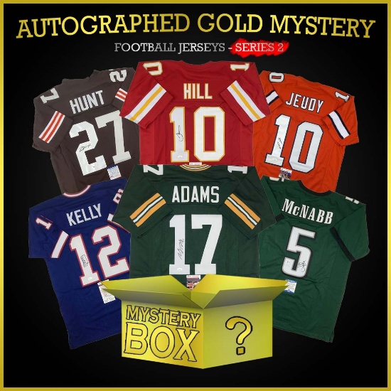 Autographed Football Jersey Mystery Box GOLD Series 2