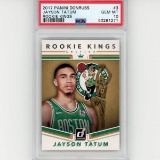 Graded 2017-18 Panini Donruss Jayson Tatum #3 Rookie Kings RC Basketball Card PSA 10 Gem Mint