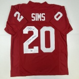 Autographed/Signed Billy Sims 78 Heisman Oklahoma Maroon College Jersey Tristar COA Holo Only