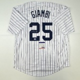 Autographed/Signed Jason Giambi New York Pinstripe Baseball Jersey PSA/DNA COA
