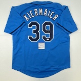 Autographed/Signed Kevin Kiermaier Tampa Bay Light Blue Baseball Jersey PSA/DNA COA