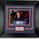 Framed President Joe Biden Facsimile Laser Engraved Signature Auto 15x16 President Photo