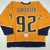 Autographed/Signed Ryan Johansen Nashville Yellow Hockey Jersey PSA/DNA COA