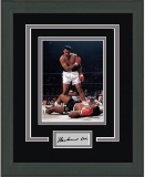 Framed Muhammad Ali Facsimile Laser Engraved Signature Auto 14x17 Boxing Photo