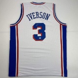 Autographed/Signed Allen Iverson Philadelphia White Current Basketball Jersey PSA/DNA COA