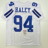Autographed/Signed Charles Haley Dallas White Football Jersey JSA COA