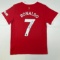 Autographed Cristiano Ronaldo Manchester United Red Current Soccer Futbol Jersey Beckett COA/LOA