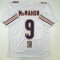 Autographed/Signed Jim McMahon Chicago White Football Jersey JSA COA