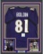 Framed Autographed/Signed Anquan Boldin 33x42 Baltimore Purple Football Jersey Beckett BAS COA