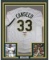 Framed Autographed/Signed Jose Canseco 33x42 Oakland White Baseball Jersey JSA COA