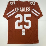 Autographed/Signed Jamaal Charles Texas Orange College Football Jersey JSA COA