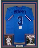 Framed Autographed/Signed Dale Murphy 33x42 Atlanta Light Blue Baseball Jersey PSA/DNA COA