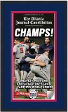 Framed The Atlanta Journal-Constitution Braves 2021 WS 17x27 Newspaper Cover Professionally Matted