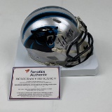 Autographed/Signed Terrace Marshall Jr. Carolina Panthers Mini Football Helmet Fanatics COA