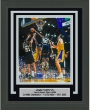 Framed Autographed/Signed David Robinson San Antonio Spurs 16x20 Basketball Photo Fanatics COA