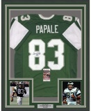 Framed Autographed/Signed Vince Papale 33x42 Philadelphia Green Football Jersey JSA COA