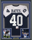 Framed Autographed/Signed Bill Bates 33x42 Dallas Thanksgiving Day Football Jersey PSA/DNA COA