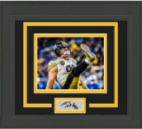 Framed T.J. Watt Facsimile Laser Engraved Signature Auto Pittsburgh Steelers 15x16 Football Photo