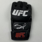 Autographed/Signed Francis Ngannou UFC MMA Black Fighting Glove Beckett BAS COA Auto