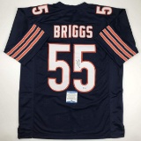 Autographed/Signed Lance Briggs Chicago Blue Football Jersey Beckett BAS COA