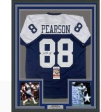Framed Autographed/Signed Drew Pearson 33x42 Dallas Thanksgiving Football Jersey JSA COA