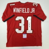 Autographed/Signed Antoine Winfield Jr Tampa Bay Red Football Jersey PSA/DNA COA