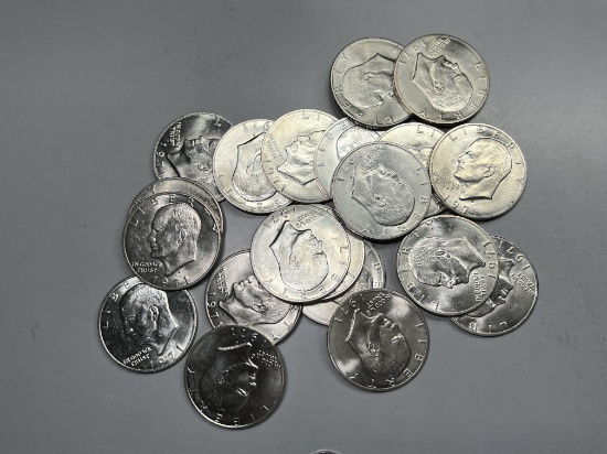 Roll 20 1971 40% Silver Eisenhower Dollars