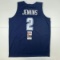Autographed/Signed Kris Jenkins Villanova Blue College Basketball Jersey JSA COA