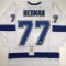 Autographed/Signed Victor Hedman Tampa Bay White Hockey Jersey JSA COA