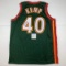 Autographed/Signed Shawn Kemp Seattle Dark Green Basketball Jersey PSA/DNA COA