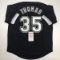 Autographed/Signed Frank Thomas Chicago Black Baseball Jersey JSA COA