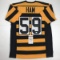 Autographed/Signed Jack Ham HOF 88 Pittsburgh Bumble Bee Football Jersey JSA COA