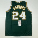 Autographed/Signed Spencer Haywood HOF 15 Seattle Green Basketball Jersey JSA COA