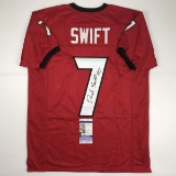 Autographed/Signed D'Andre Swift Georgia Red College Football Jersey JSA COA