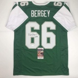 Autographed/Signed Bill Bergey Philadelphia Green Football Jersey JSA COA